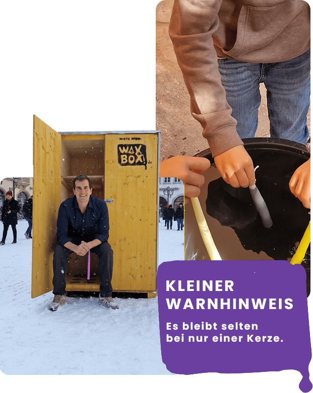 Schutzbox für Wachsperlen und Wachssicherheitsstationen, robust aus Holz gefertigt.